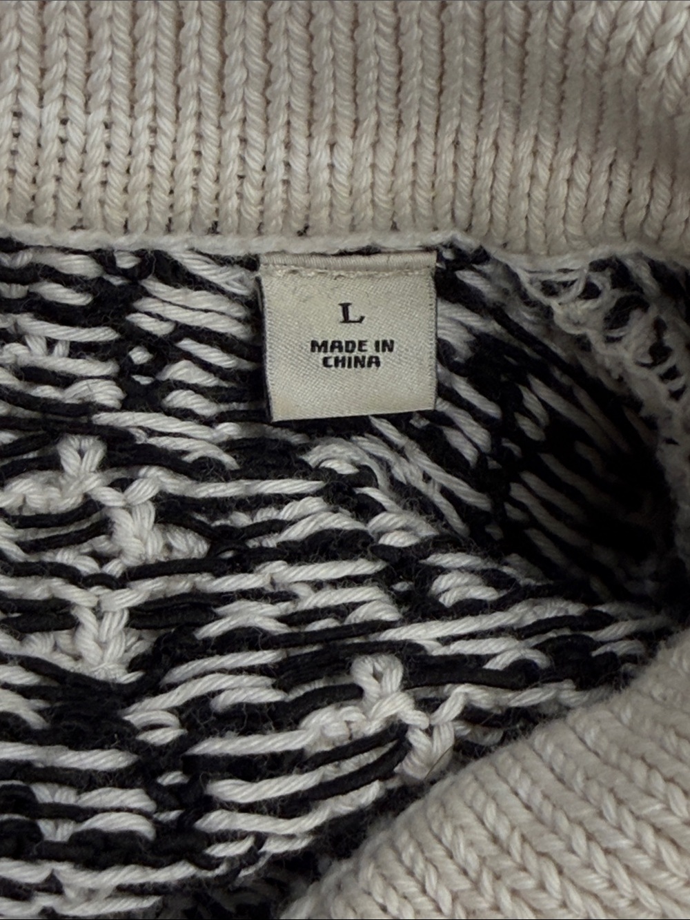SCOTCH AND SODA JACQAURD DROP SHOULDER LONG SLEEVE POLO WHITE/BLACK - L - Picture 7 of 7
